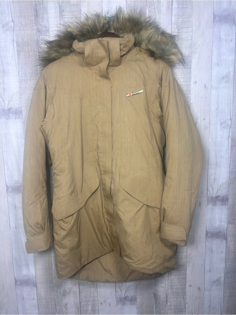Helly Hansen Women's L Warmcore PrimaLoft Winter Parka Faux Fur Removable Hood